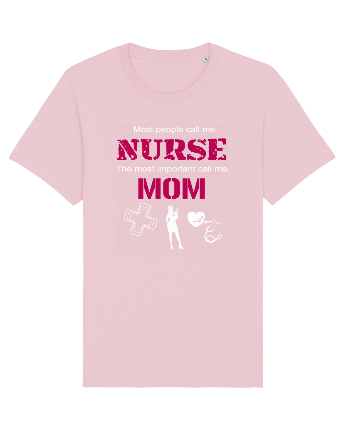 Tricou mânecă scurtă Unisex Rocker Cotton Pink