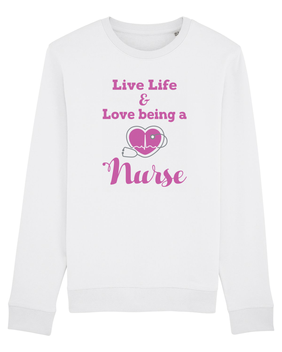 Bluză mânecă lungă Unisex Rise White