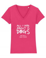 DOG Tricou mânecă scurtă guler V Damă Evoker