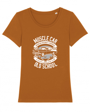 Muscle Car Vintage White Roasted Orange