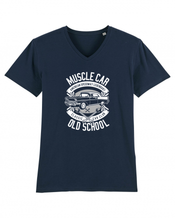 Muscle Car Vintage White French Navy
