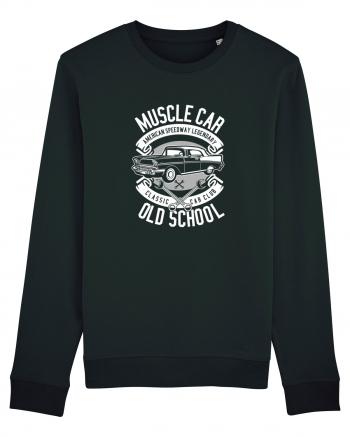 Muscle Car Vintage White Black