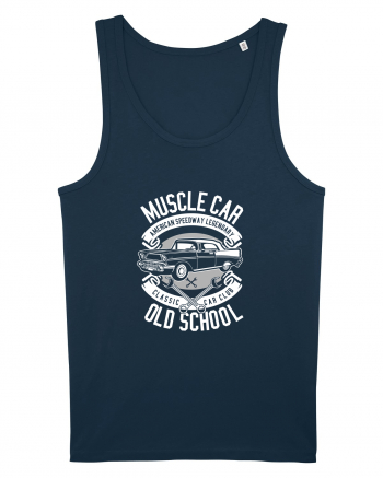 Muscle Car Vintage White Navy