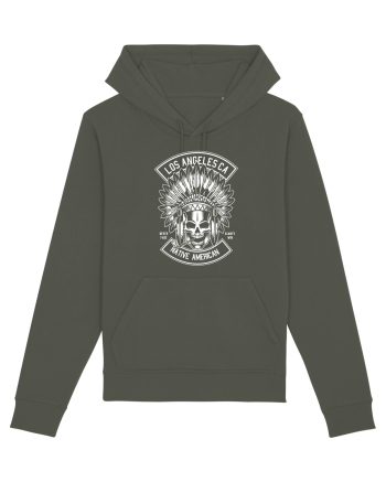 Native American Skull White Khaki