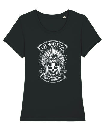 Native American Skull White Black