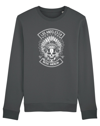 Native American Skull White Anthracite