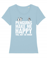 PENGUINS Tricou mânecă scurtă guler larg fitted Damă Expresser