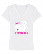 PIT BULL  Tricou mânecă scurtă guler V Damă Evoker