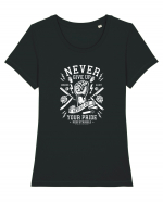 Never Give Up White Fist Tricou mânecă scurtă guler larg fitted Damă Expresser