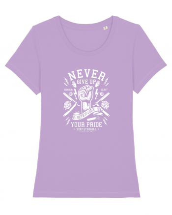 Never Give Up White Fist Lavender Dawn