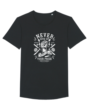 Never Give Up White Fist Black