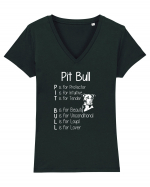 PIT BULL  Tricou mânecă scurtă guler V Damă Evoker