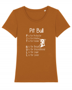 PIT BULL  Tricou mânecă scurtă guler larg fitted Damă Expresser