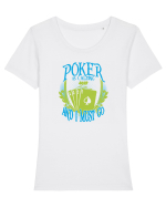POKER Tricou mânecă scurtă guler larg fitted Damă Expresser