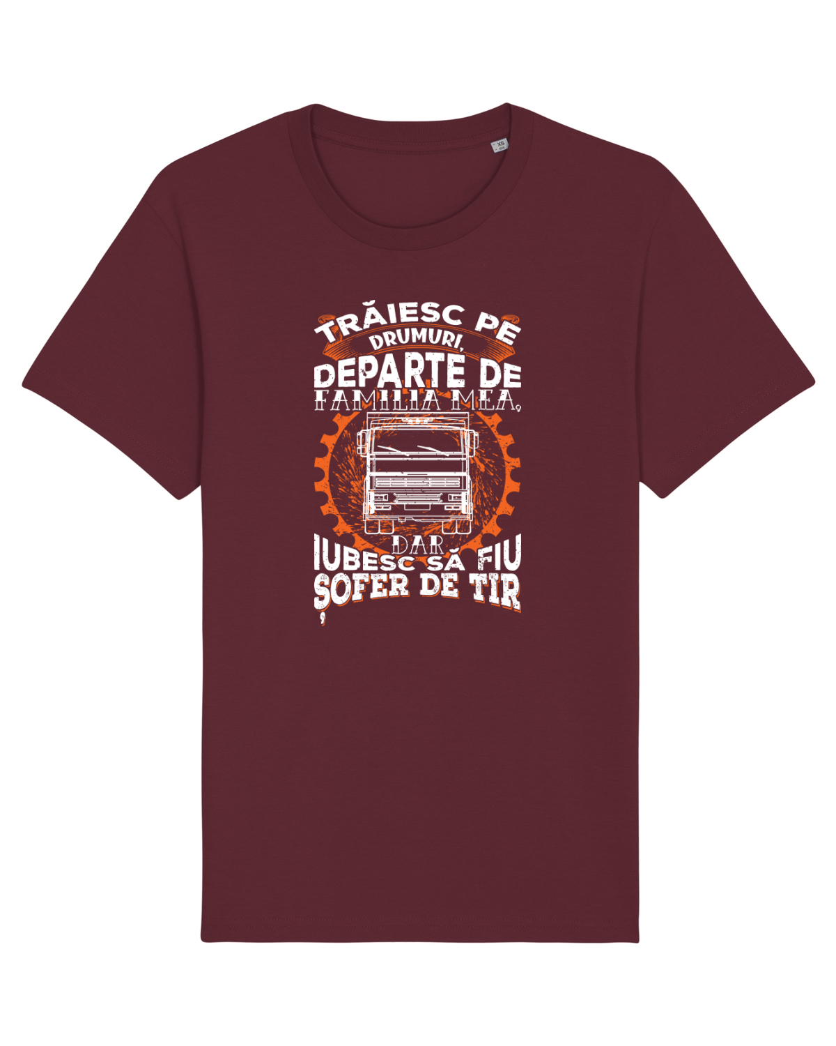 Tricou mânecă scurtă Unisex Rocker Burgundy