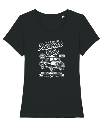 Old Trucks Never Die White Black