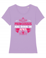 BORN IN APRIL Tricou mânecă scurtă guler larg fitted Damă Expresser