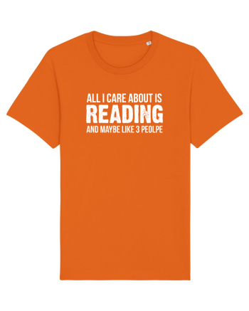 READING BOOKS Bright Orange