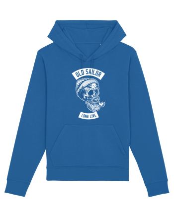 Old Sailor Skull White Royal Blue