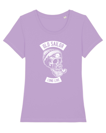 Old Sailor Skull White Lavender Dawn