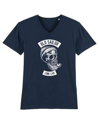Old Sailor Skull White French Navy