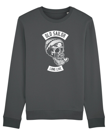 Old Sailor Skull White Anthracite