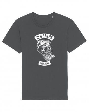 Old Sailor Skull White Anthracite