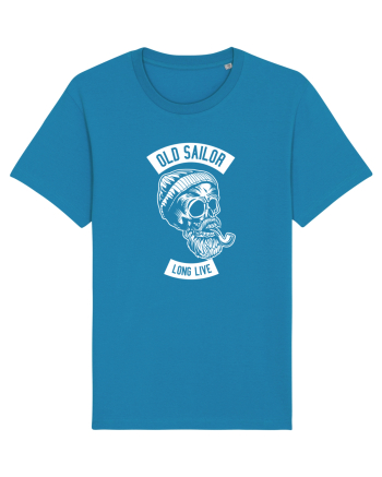 Old Sailor Skull White Azur