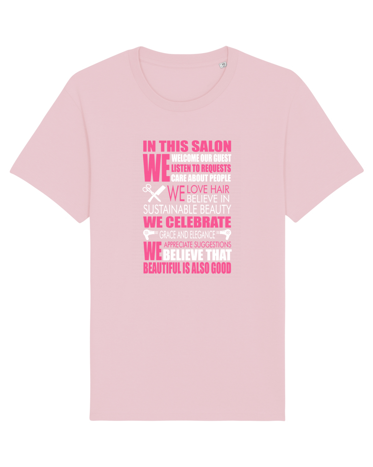 Tricou mânecă scurtă Unisex Rocker Cotton Pink