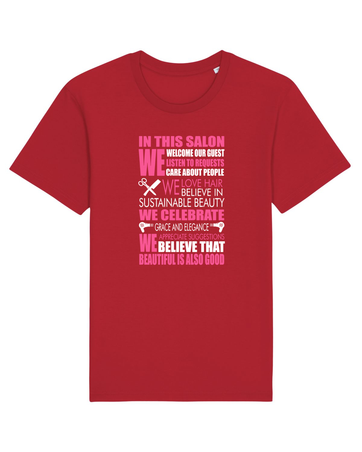 Tricou mânecă scurtă Unisex Rocker Red