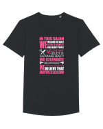 HAIR STYLIST Tricou mânecă scurtă guler larg Bărbat Skater