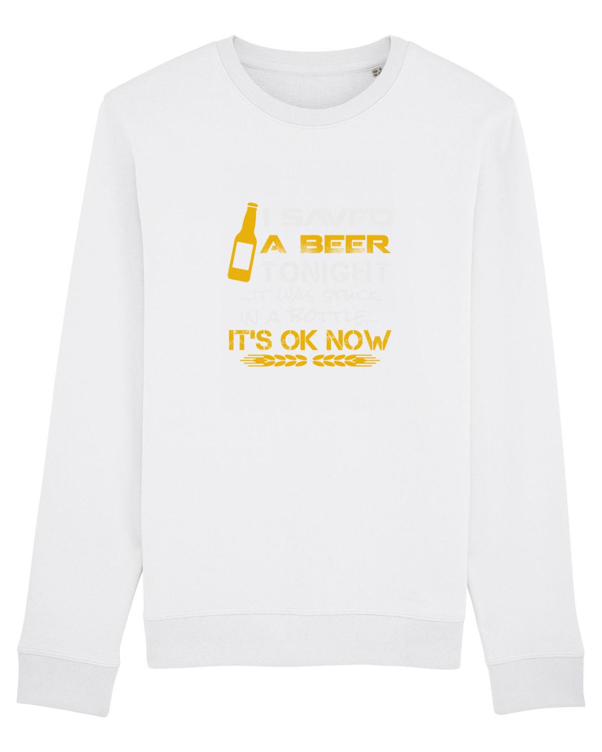 Bluză mânecă lungă Unisex Rise White
