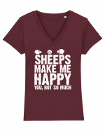 SHEEPS Tricou mânecă scurtă guler V Damă Evoker