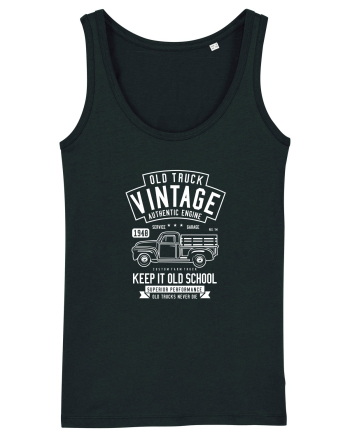 Old Truck Vintage White Black
