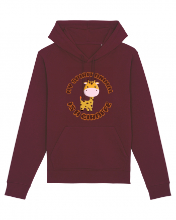 Kawaii Giraffe  Burgundy