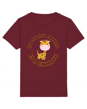 Kawaii Giraffe  Burgundy