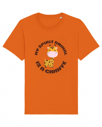 Kawaii Giraffe  Bright Orange