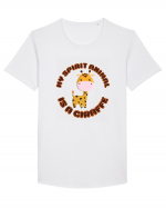 Kawaii Giraffe  Tricou mânecă scurtă guler larg Bărbat Skater