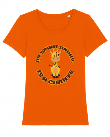 Kawaii Giraffe  Bright Orange