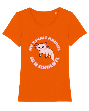 Kawaii Axolotl Bright Orange