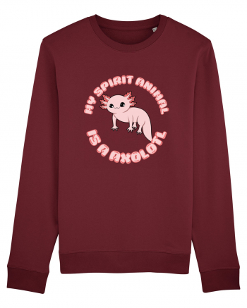 Kawaii Axolotl Burgundy