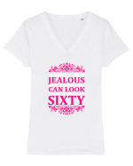 SIXTY Tricou mânecă scurtă guler V Damă Evoker