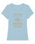 SKIING Tricou mânecă scurtă guler larg fitted Damă Expresser