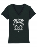 Only The Strong Axe White Tricou mânecă scurtă guler V Damă Evoker