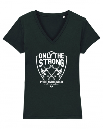 Only The Strong Axe White Black