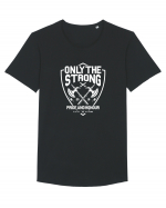 Only The Strong Axe White Tricou mânecă scurtă guler larg Bărbat Skater