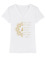 BUDDHA Tricou mânecă scurtă guler V Damă Evoker