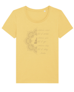 BUDDHA Tricou mânecă scurtă guler larg fitted Damă Expresser