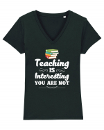 TEACHER Tricou mânecă scurtă guler V Damă Evoker