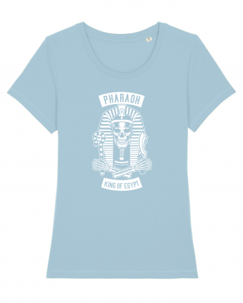 Pharaoh King of Egypt Skull White Sky Blue